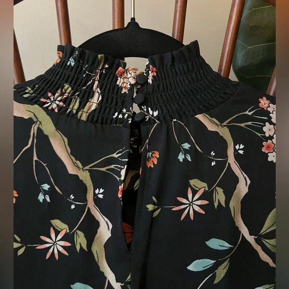 Nanette Lepore Black Asymmetrical Mock Neck Dress - Picture 8 of 12